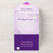 Faire-part de mariage Floral Rustique Violet (Dehors)