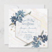 Faire-part de mariage floral simple (Devant)