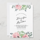 Faire-part de mariage floral simple (Devant)