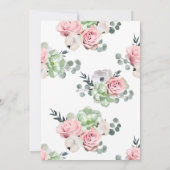 Faire-part de mariage floral simple (Dos)