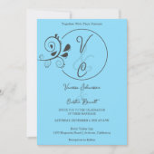 Faire-part de mariage floral simple chic (Devant)