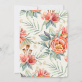 Faire-part de mariage Floral simple et moderne (Dos)