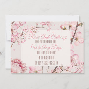 Faire-part de mariage floral souple