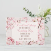 Faire-part de mariage floral souple (Debout devant)