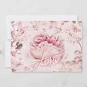 Faire-part de mariage floral souple (Dos)