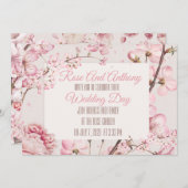 Faire-part de mariage floral souple (Devant / Derrière)