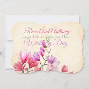 Faire-part de mariage floral souple