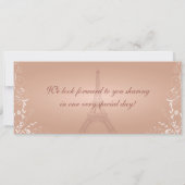 Faire-part de mariage Floral Spiral Boarding Pass (Dos)