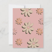 Faire-part de mariage Floral Super rose orange rét (Dos)