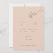 Faire-part de mariage floral sur mesure minimal (Devant)