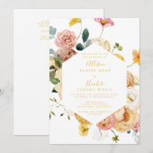 Faire-part de mariage floral | Sutton (Devant / Derrière)