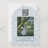 Faire-Part de Mariage Floral Toile Script Arche Ph (Dos)