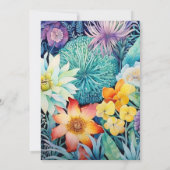 Faire-part de mariage floral Tons de plage pour l' (Dos)