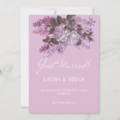 Faire-part de mariage Floral, Tout juste mariés (Devant)