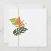 Faire-part de mariage floral tropical - Orange ver (Dos)