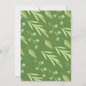 Faire-part de mariage floral verdoyant (Dos)