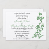 faire-part de mariage floral vert 5x7 Sage (Devant / Derrière)