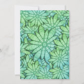 Faire-part de mariage floral vert chic (Dos)