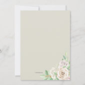 Faire-part de mariage floral vert doux (Dos)