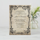 Faire-part de mariage Floral vintage (Debout devant)