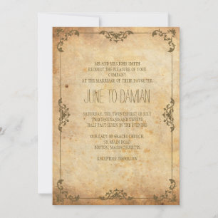 Faire-part de mariage Floral vintage