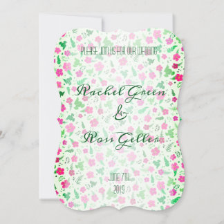 faire-part de mariage floral vintage