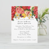 Faire-part de mariage floral Vintage romantique (Debout devant)