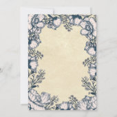 Faire-part de mariage floral Vintage rustique (Dos)
