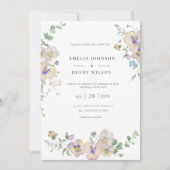 Faire-part de mariage floral Viola & Eucalyptus (Devant)