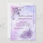 Faire-part de mariage floral -violet (Dos)