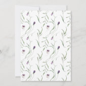 Faire-part de mariage floral violet blanc (Dos)