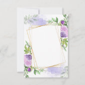 Faire-part de mariage floral violet élégant sans b (Devant)
