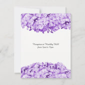 Faire-part de mariage Floral violet monochromatiqu (Dos)