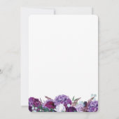 Faire-part de mariage floral violet pour annoncer  (Dos)