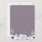Faire-part de mariage floral Violet pour Jardin (Dos)