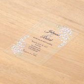 Faire-part de mariage floral violet simple (Poser)