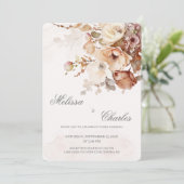 Faire-part de mariage florale à automne en terre c (Debout devant)