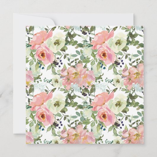 Faire-part de mariage florale à oignons et à moisi (Dos)