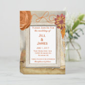 Faire-part de mariage florale automne (Debout devant)