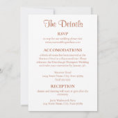 Faire-part de mariage florale automorale (Dos)