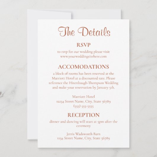 Faire-part de mariage florale automorale (Dos)