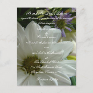 Faire-part de mariage florale avec écritures