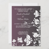 Faire-part de mariage florale blanche (Devant)