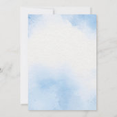 Faire-part de mariage florale Bleu (Dos)