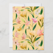 Faire-part de mariage florale brillante et audacie (Dos)