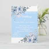 Faire-part de mariage florale classique (Debout devant)