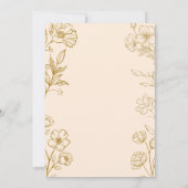 Faire-part de mariage florale classique (Dos)