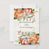 Faire-part de mariage florale d'aquarelle budgétai (Devant)