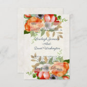 Faire-part de mariage florale d'aquarelle budgétai (Devant / Derrière)