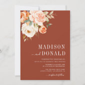 faire-part de mariage florale de la chute de tonal (Devant)